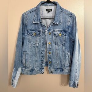 J.Crew Classic Denim Jacket Day Wash Light Blue Jean Jacket Structured Preppy M